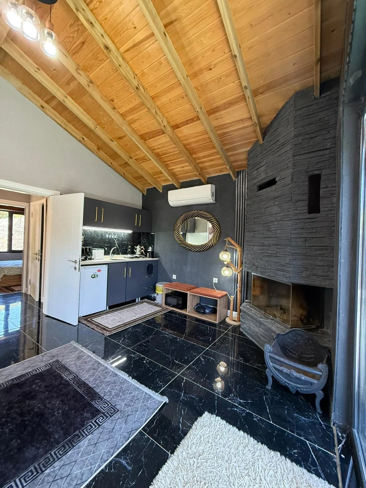 Şile sıcak havuzlu bungalov - özel ısıtmalı havuz buhar etkisi ve su perdesi